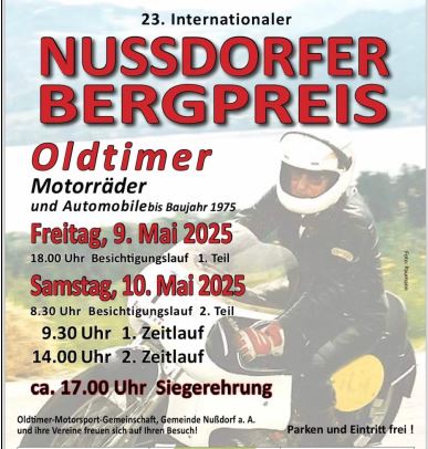 Plakat 23. Internationaler Nußdorfer Bergpreis